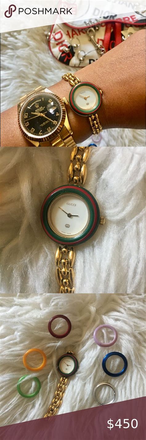 gucci watch with changeable rings